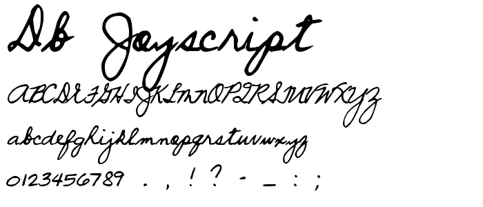 DB JOYscript font